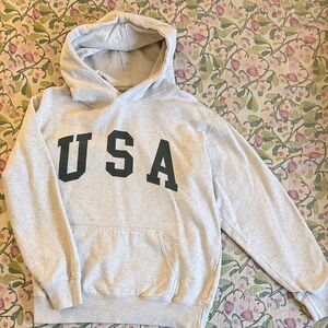 Brandy Melville Light Gray USA Hoodie